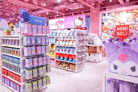 Products on display at Miniso Camden store in London